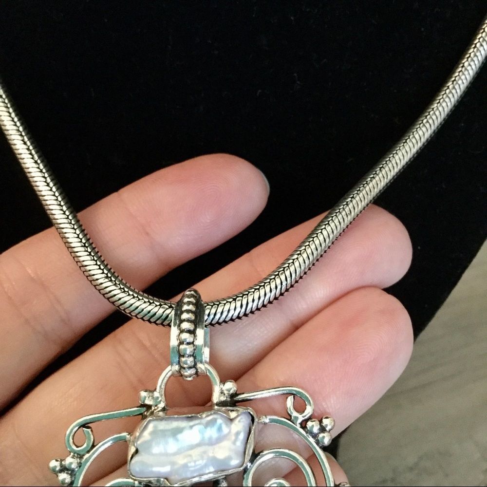 Mens - Heavy Silver Chain Necklace 20 inch - Picture 3 of 3